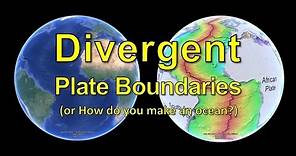 Divergent Plate Boundaries (or How do you make an ocean?)