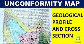 Geological map profile and cross section : Unconformity Map