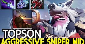 TOPSON [Sniper] Most Aggressive Sniper Mid with Max Attack Speed Dota 2