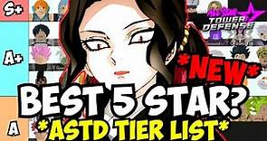 *NEW!* Best 5 Star in All Star Tower Defense? | Astd 5 Star Tier List