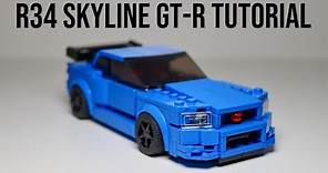 LEGO Nissan Skyline R34 GTR Build Tutorial