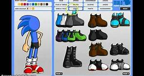 How to make sonic the hedgehog in furry dollmaker