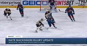 Nathan MacKinnon out indefinitely with facial fracture, concussion