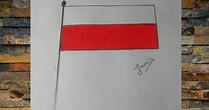 How to draw the flag of poland | National flag of poland drawing | flag Drawing