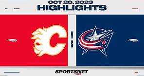 NHL Highlights | Flames vs. Blue Jackets - October 20, 2023