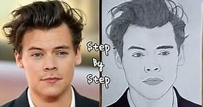 How to draw Harry Styles |Harry Styles sketch step by step |One direction |Drawing tutorial