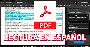 Hacer que tu PDF lea por ti en español | Configuración de Pdf lectura en voz alta