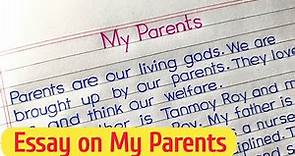 My parents essay in english || essay on my parents in english || 10 lines essay on my parents ||
