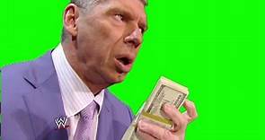 Vince McMahon smelling money meme green screen