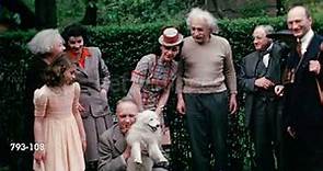 Albert Einstein in COLOR | 1943 With his sister Maja New Jersey