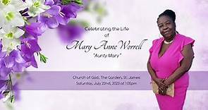 Celebrating The Life of Mary Anne Worrell "Aunty Mary"
