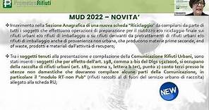 MUD 2022 - Istruzioni alla compilazione
