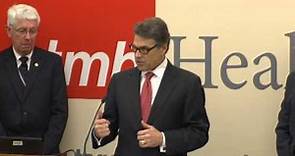 Texas Governor Rick Perry Visits UTMB's Galveston National Lab