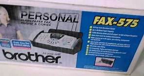 Brother FAX575 Personal Fax Machine Unboxing