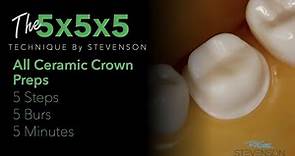 All Ceramic Crown Prep in 5 Minutes| The 5x5x5 Technique
