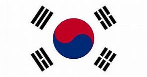 Bandera e Himno Nacional de Corea del Sur - Flag and National Anthem of South Korea