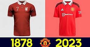 A evolução dos uniformes do Manchester United 2022-23 | A história das camisas do Manchester United