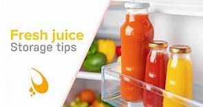 How to store fresh juice