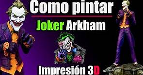 Como pintar Joker Arkham impreso en resina 3d/tutorial aerografía en español/Impresión 3D