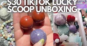 $30 TIKTOK LUCKY CRYSTAL SCOOP UNBOXING, WORTH IT? LUCK SCOOPS BANNED?