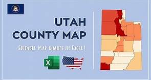 Utah County Map in Excel - Counties List and Population Map