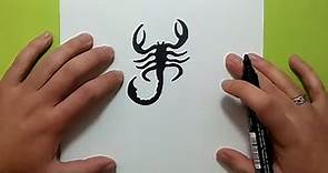 Como dibujar un escorpion paso a paso | How to draw a scorpion