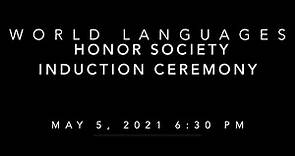 2021 World Language Honor Society Induction