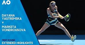 Dayana Yastremska v Marketa Vondrousova Extended Highlights | Australian Open 2024 First Round