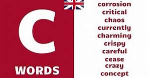 English Vocabulary - 'C' WORDS