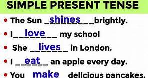 Simple Present tense | Tenses exercises | Present tense practice exercise | Basic English grammar