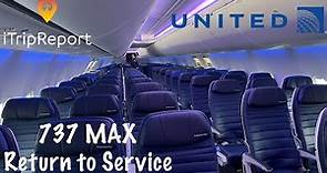 United 737 MAX 9 Re-Inaugural Economy Class