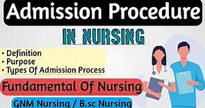 Admission Procedure In Nursing // Admission and Discharge Procedure In Nursing // Nursing Notes