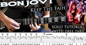 Bon Jovi - Keep The Faith guitar solo lesson (with tablatures and backing tracks)