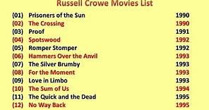 Russell Crowe Movies List