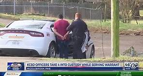KCSO officers take 4 into custody while serving warrant