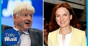 Fiona Bruce steps back from domestic abuse charity over Stanley Johnson comments