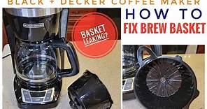 HOW TO FIX BREW BASKET Black + Decker 12 Cup Programmable coffee maker CM1160B