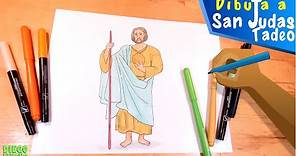 Cómo dibujar y pintar a San Judas Tadeo Paso a paso
