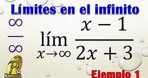 Límites que tienden al infinito | Indeterminación infinito sobre infinito ∞/∞ | Ejemplo 1