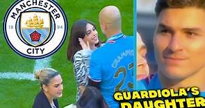 Pep Guadiola Pretty Daughter Staring At Julian Alvarez | Manchester City Celebration