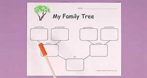 1 Child Family Tree Worksheet