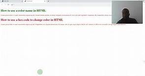 HTML Colors How to apply color to HTML elements using RGB, HSL, Color Name and Hex Code