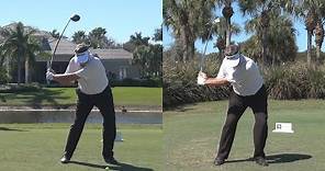 PETER JACOBSON DRIVER & IRON GOLF SWING SYNCED REG & SLOW MOTION 1080p HD