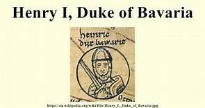 Henry I, Duke of Bavaria