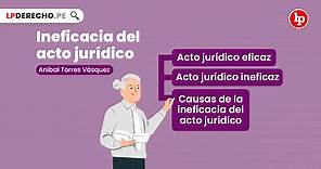 Ineficacia del acto jurídico, explicado por Aníbal Torres Vásquez | LP
