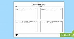 Book Review Writing Template
