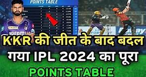 IPL 2024 Today Points Table | KKR vs SRH After Match IpL Points Table 2024 | ipl 2014 Highlights