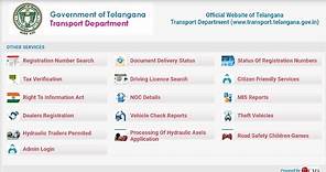How to find vehicle registration number search|Telangana Rta