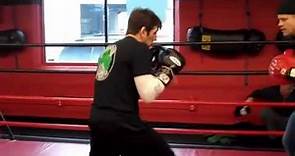 Boxing Coach Peter Welch Doing Mitt Work with Kenny Florian