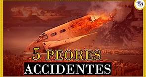 ⚠ ACCIDENTES AEREOS | TOP 5 los peores ACCIDENTES de AVIONES en la HISTORIA 🛫
